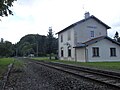 L'ancienne gare.Le Bâtiment voyageurs côté voie unique.