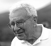 1964 yılında Kuark modelini öneren Murray Gell-Mann (üstte) ile George Zweig (altta)