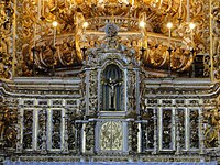 Het interieur van de katholieke kerk São Francisco