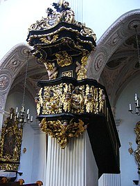 Chaire de l'église Notre-Dame à Seitenstetten.