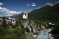 Inn i Scuol, nedre Engadine (CH)