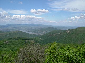 Blick vom Dobogó-kő auf das Donauknie