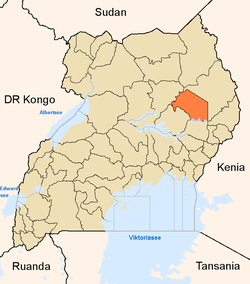 District location in Uganda