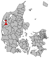 Lage von Struer in Dänemark