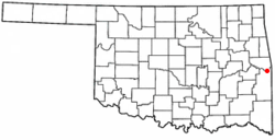 Location of Fort Coffee, Oklahoma