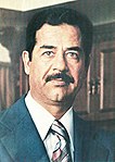 Saddam Hussein var ledare för Baathpartiet i Irak samtidigt som han var Iraks president från 1979 och fram till att han störtades 2003.