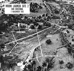 Aerial photograph of Soviet MRMB site in Cuba