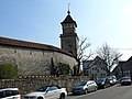 Blick von Norden entlang der Stadtmauer