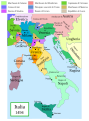 Kart over Italia i 1494