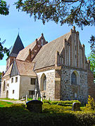 Dorpskerk van Bobbin op Rügen