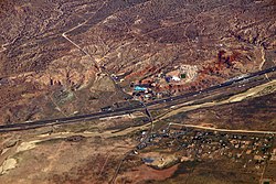 Sanders and I-40 from the air