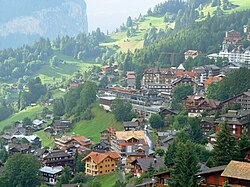 Wengen dél felől nézve