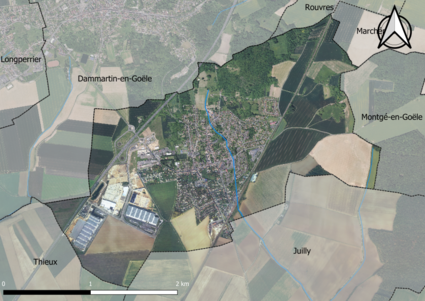 Carte orhophotogrammétrique de la commune.