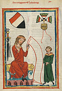 Герб на фон Хоенбург в Codex Manesse