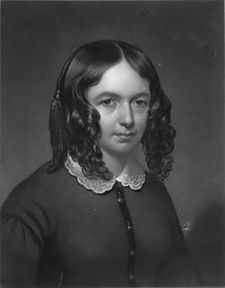 A poetesa britanica Elizabeth Barrett Browning.