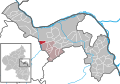 Localisation de Grolsheim dans la Verbandsgemeide et dans l'arrondissement