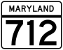 Maryland Route 712 marker