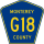 County Road G18 marker