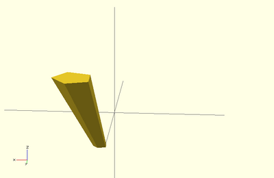 OpenScad linear_extrude scale example