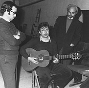 Raimon al Teatre Moderno d'Alginet (20-05-1973), amb Vicent Espí i José Espert Climent, Pepet el pintor