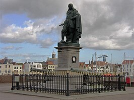 Het standbeeld van De Ruyter in Vlissingen