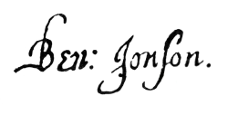 Ben Jonsons signatur