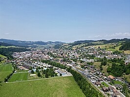 Zicht op Langnau im Emmental