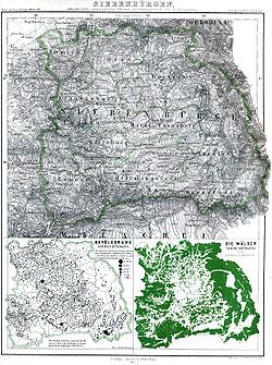 Erdel Prensliği'nin sınırları.(1857)