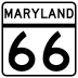 Maryland Route 66 marker