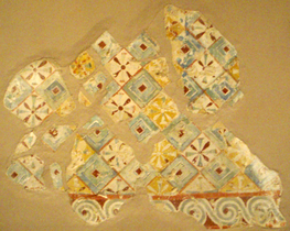 Diamond shaped pattern from the ceiling from TT71 Metropolitan Museum of Art.