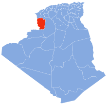 Carte d'Algérie (Wilaya de Naâma)