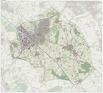 Carte topographique de Veghel