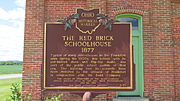 Ohio Historical Marker at the Red Brick Schoolhouse