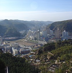 市街地の鳥瞰