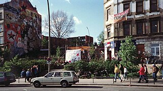 Hamburg, Hafenstraßen-Häuser. 1989