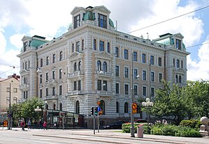 Fastigheten mot Parkgatan.