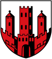 Fortified gate in the Dinslaken coat of arms