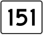 Route 151 marker