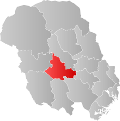 Lage der Kommune in der Provinz Telemark