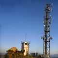 Antennes et ermitage sur le pech Saint-Victor.