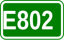 Zeichen der Europastraße 802