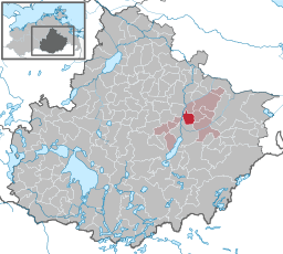 Läget för kommunen Trollenhagen i Landkreis Mecklenburgische Seenplatte