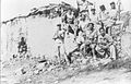 Members of the 1st Battalion, Yiftach Brigade, in al-Qubab after the first truce. 1948