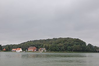 Gezicht van het Nasse Dreieck op de Huckberg, de westelijkste uitloper van het Teutoburger Woud