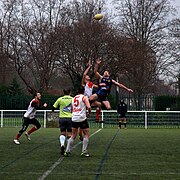 2014, Marc Howard durant le match contre les Toulouse Hawks.