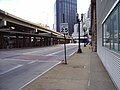 East Busway station near the railroad building.