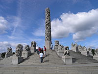 Vigeland sculpture garden in Oslo, Norway