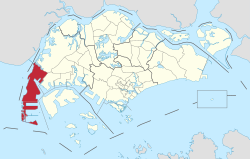 Location of Tuas in Singapore