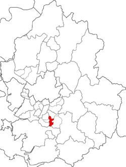 Map of Gyeonggi highlighting Yeongtong-gu