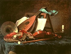 Anne Vallayer-Coster : Instruments de musique, 1770